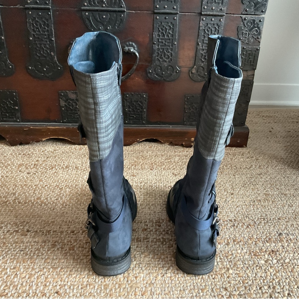 Reiker NWOT knee high Franka blue women boots - Picture 5 of 9